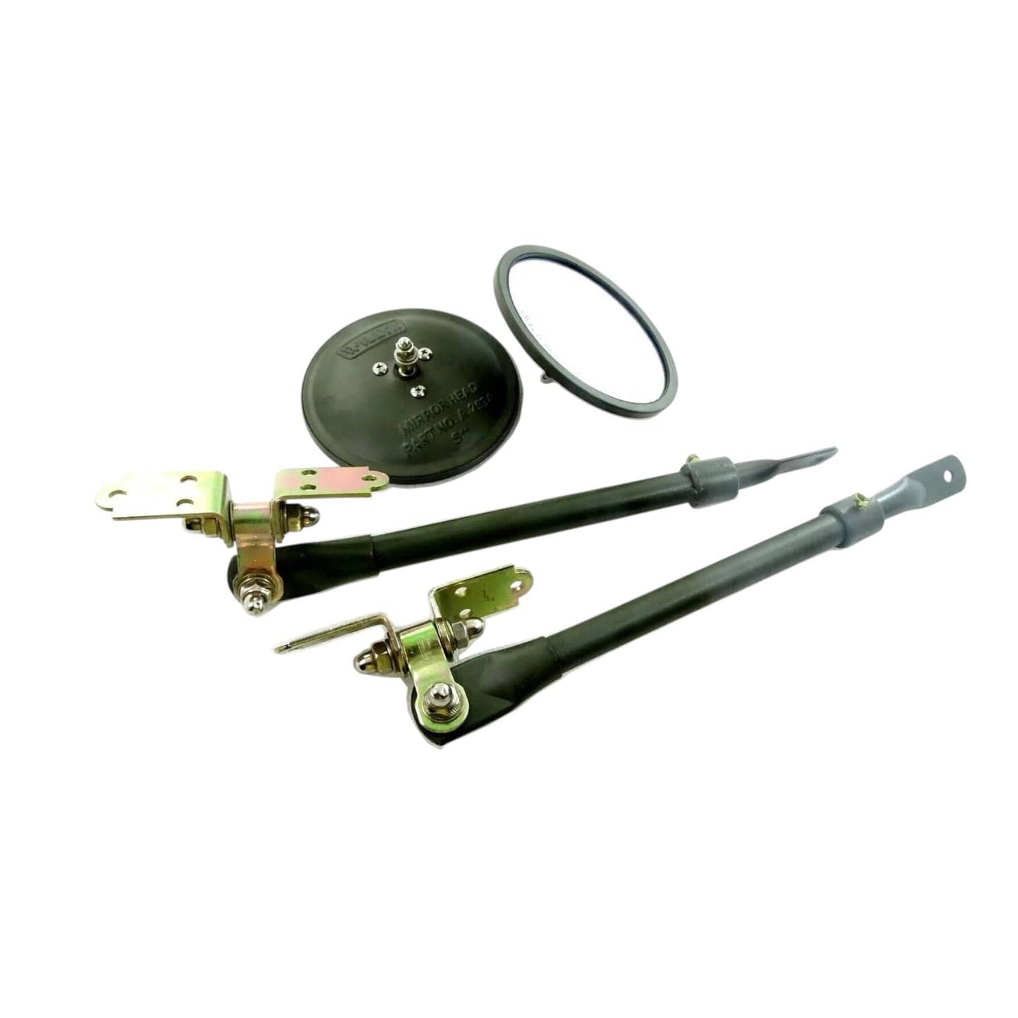 Adjustable Arm Mirror Bracket Kit with 5 inch mirror, suitable for jeep mirror for doors off