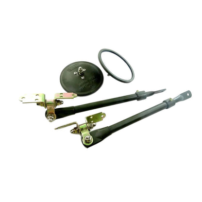 Adjustable Arm Mirror Bracket Kit with 5 inch mirror, suitable for jeep mirror for doors off