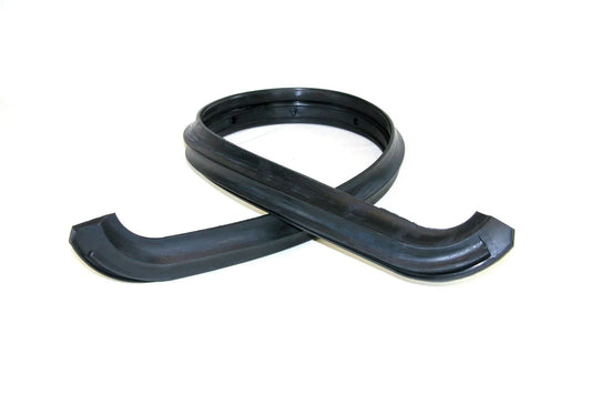 Rubber windshield-to-cowl seal strip, dark
