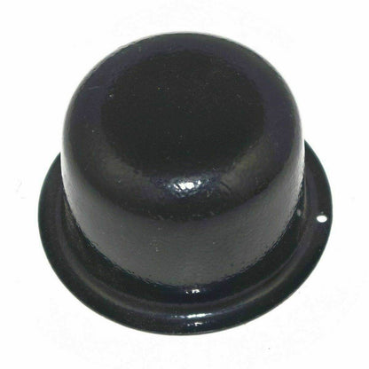 Aftermarket Jeep wheel bearing caps in black, designed to protect and seal wheel bearings