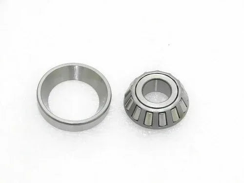 King pin bearing with outer race and inner bearing rollers, metal finish