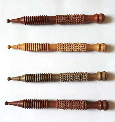 Brown wooden Jimmi Stick Acupressure Tool for effective reflexology.