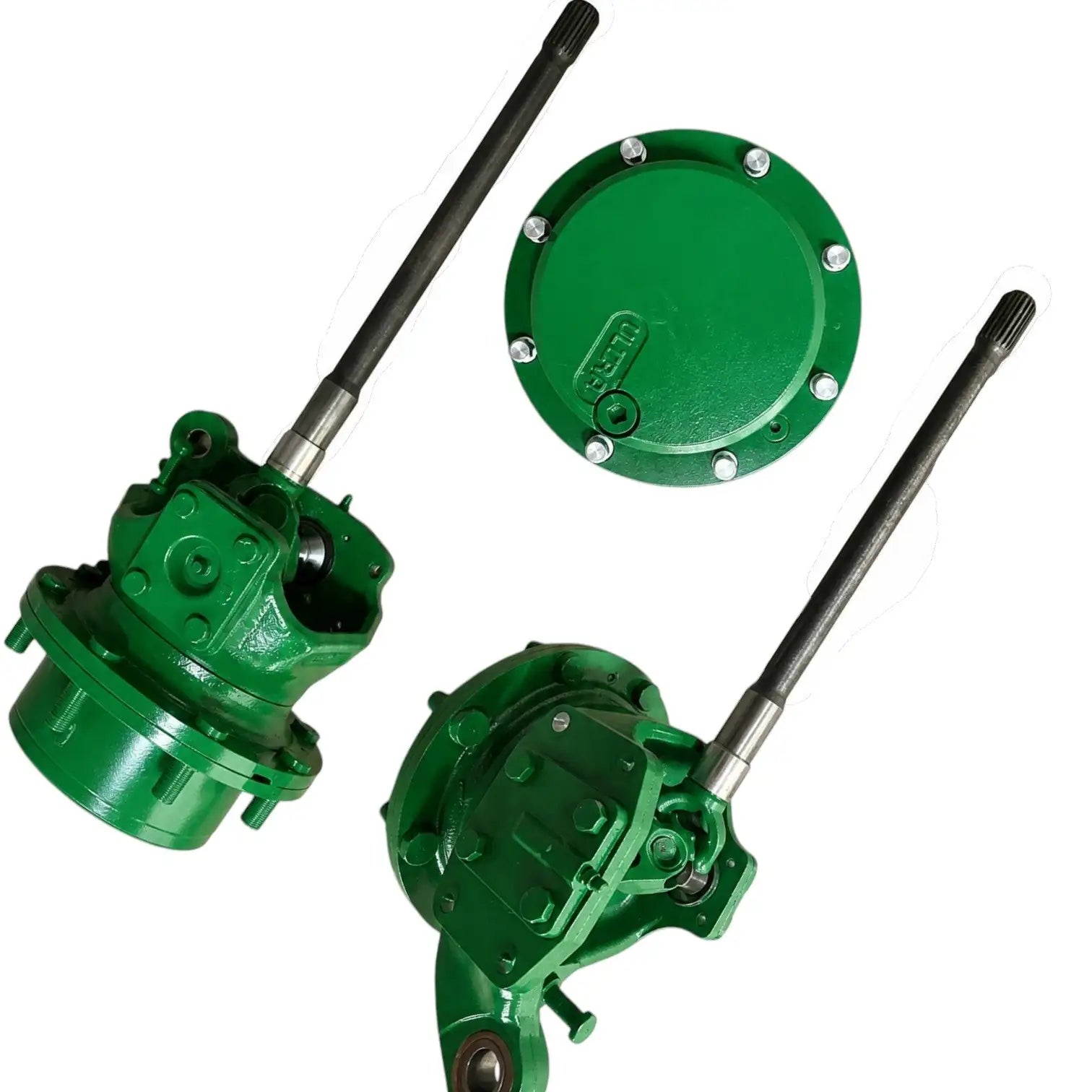 MFWD Outboard Assembly for John Deere model, high-quality green components for enhanced tractor performance
