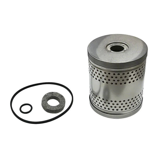 Fuel filter for John Deere model, metal design with included O-rings for efficient fuel filtration
