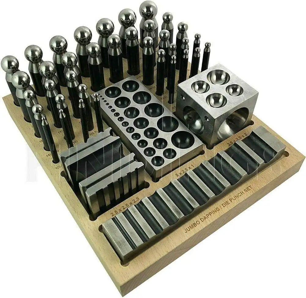 Jewellers Tool 40 Pcs Jumbo Doming Block Punch Set Made Of Steel Dapping Die - StellerGear