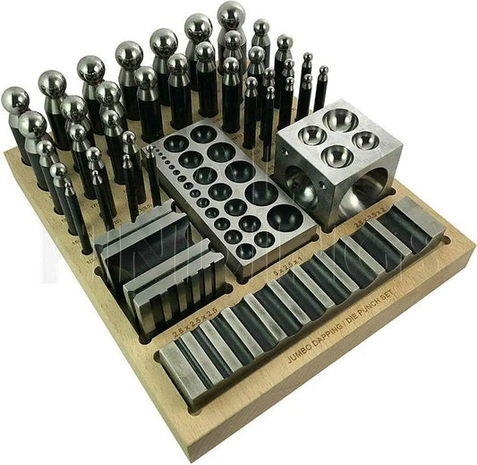 Jewellers Tool 40 Pcs Jumbo Doming Block Punch Set Made Of Steel Dapping Die - StellerGear