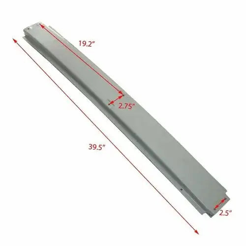 Gray roll bar center panel for Suzuki Samurai, long rectangular metal piece with end brackets