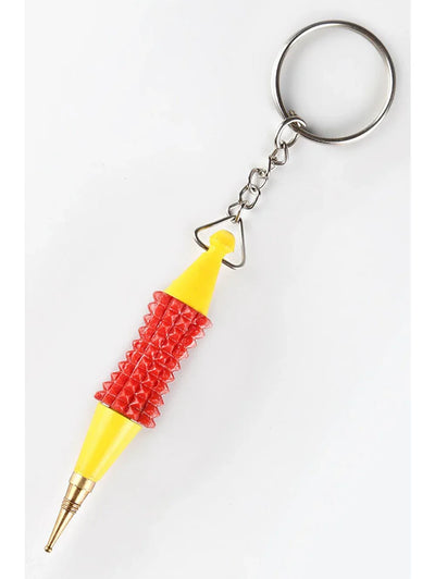 Jimmy Small Sujok for Increased Blood Circulation as a Key Chain with a red and yellow design