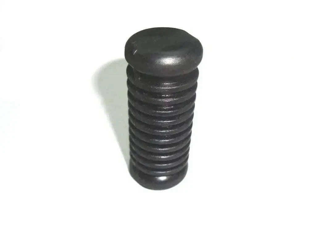 Black rubber kickstart lever grip with ridged texture