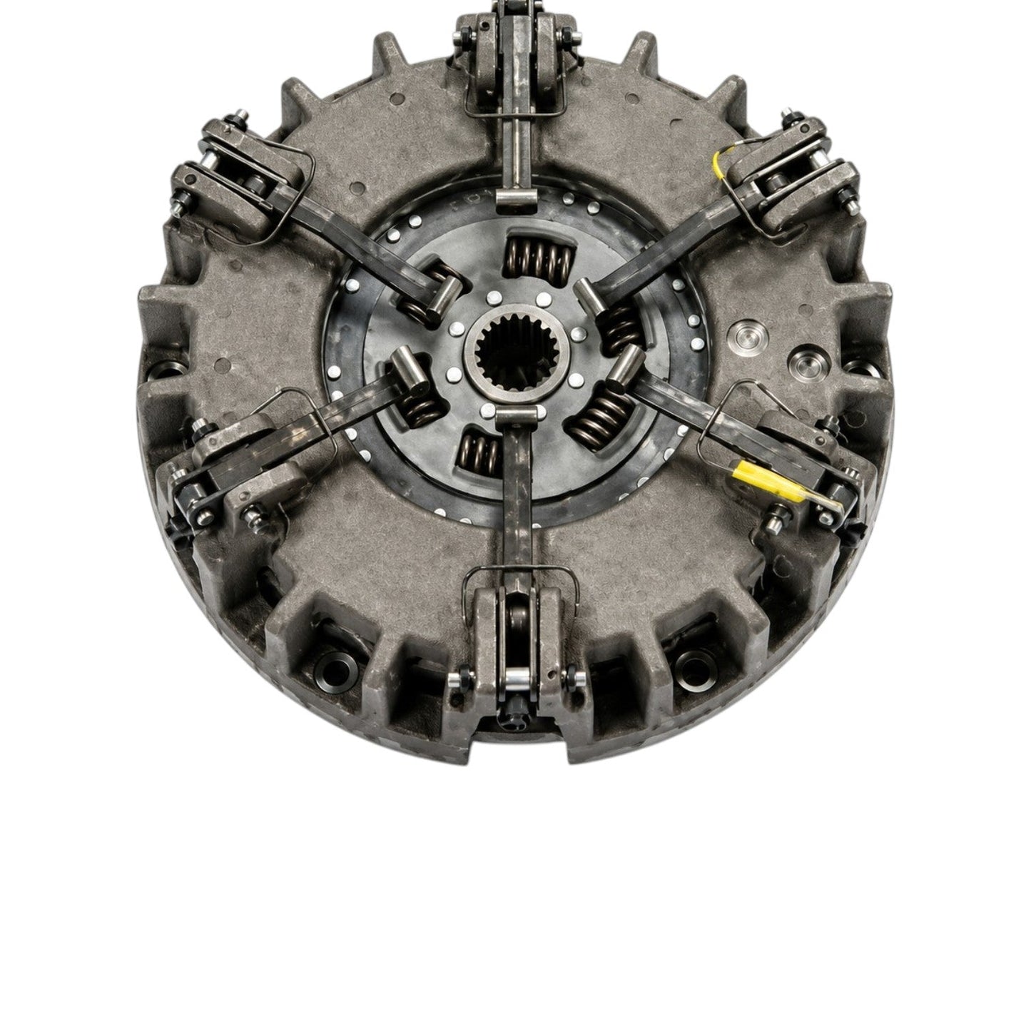Heavy-duty kit clutch for tractors, featuring durable metal construction for reliable performance.