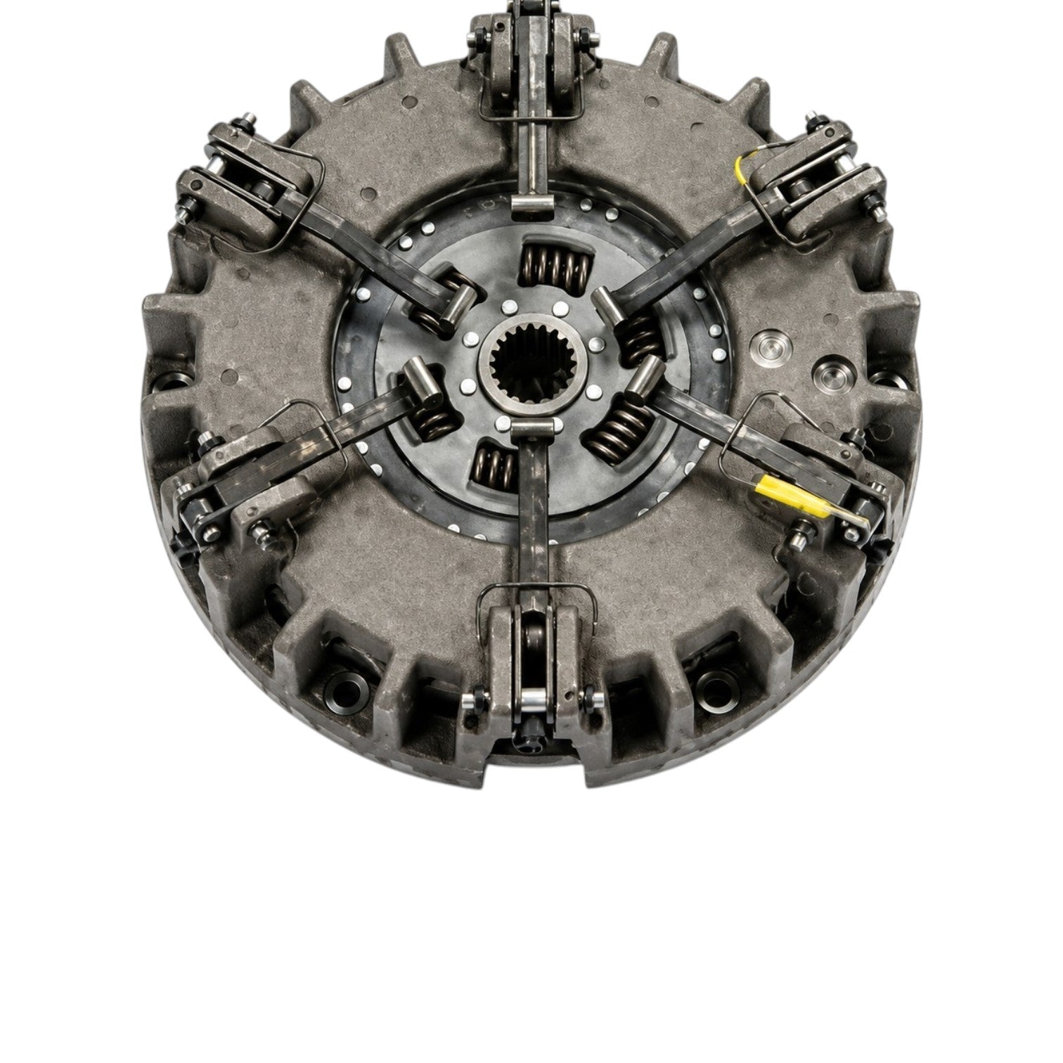 Heavy-duty kit clutch for tractors, featuring durable metal construction for reliable performance.