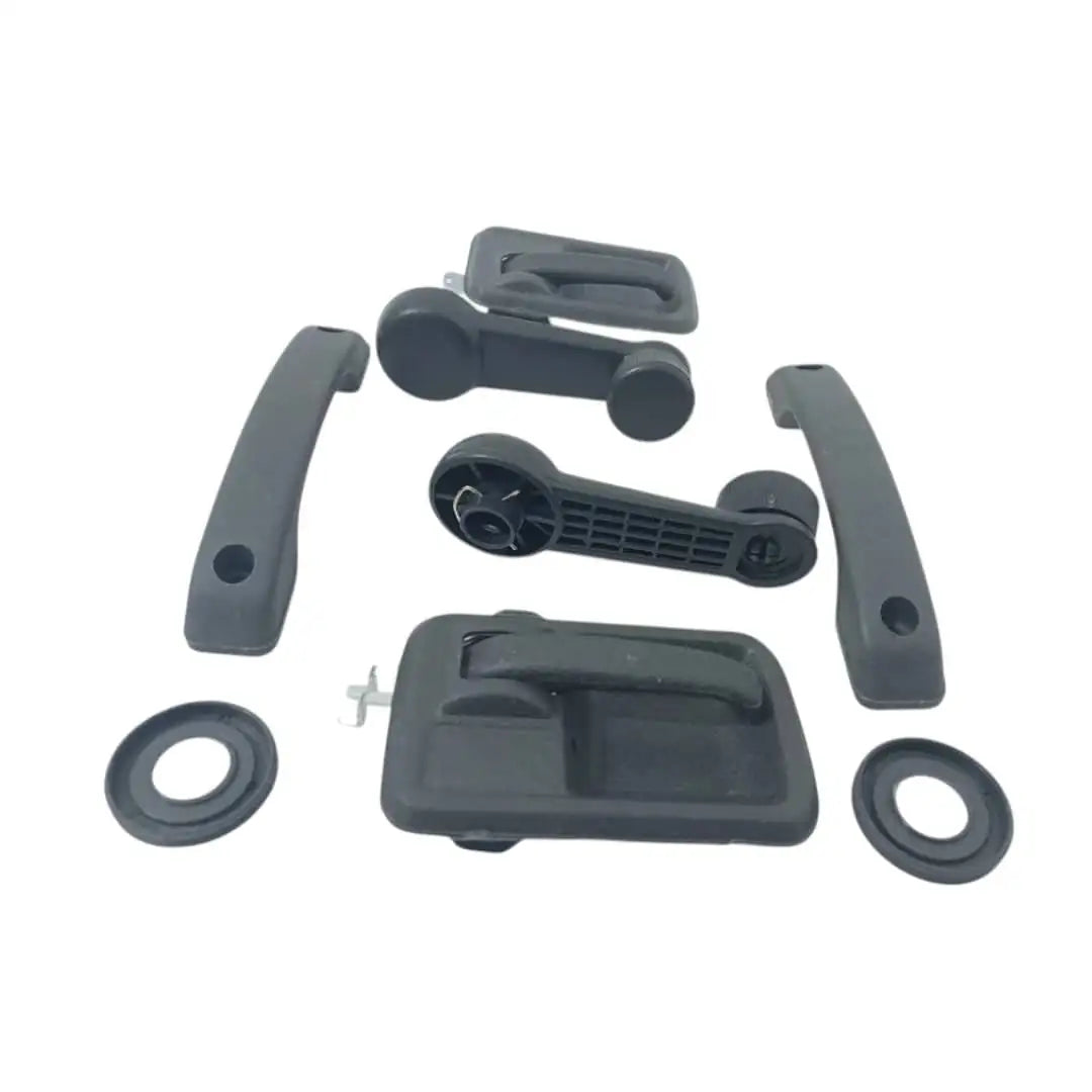 Kwikset door handles complete set, durable plastic, ideal for vehicle door replacements and upgrades