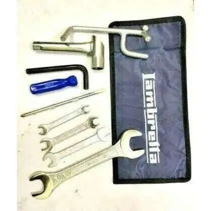 Lambretta tool kit with durable tools and carrying case for motorcycle maintenance