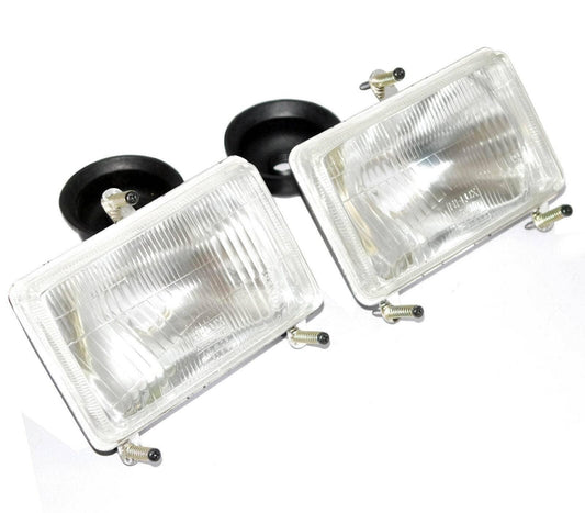 Head light set for Landini tractors, clear glass, durable, enhances visibility during nighttime operation