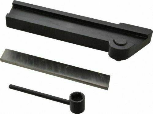 Lathe cut off tool holder with HSS blade and adjustment wrench for precision machining tasks