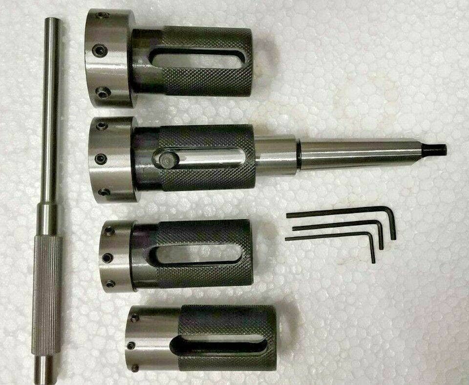 Lathe tailstock die holder set MT1 with multiple holders and adjustment tools