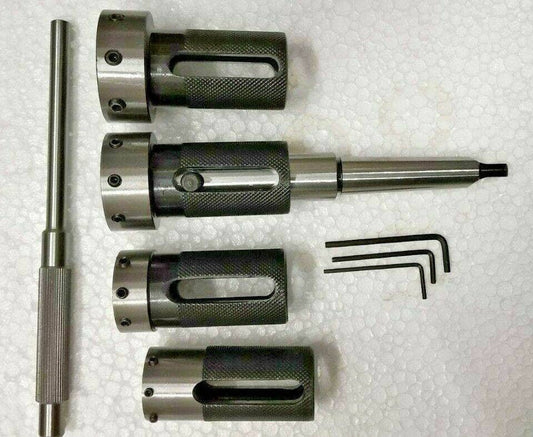 Lathe tailstock die holder set MT1 with multiple holders and adjustment tools