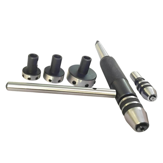 Lathe Tailstock Tap Die Holder Kit MT3 Shank Threading Tapping Set Wooden Box - StellerGear