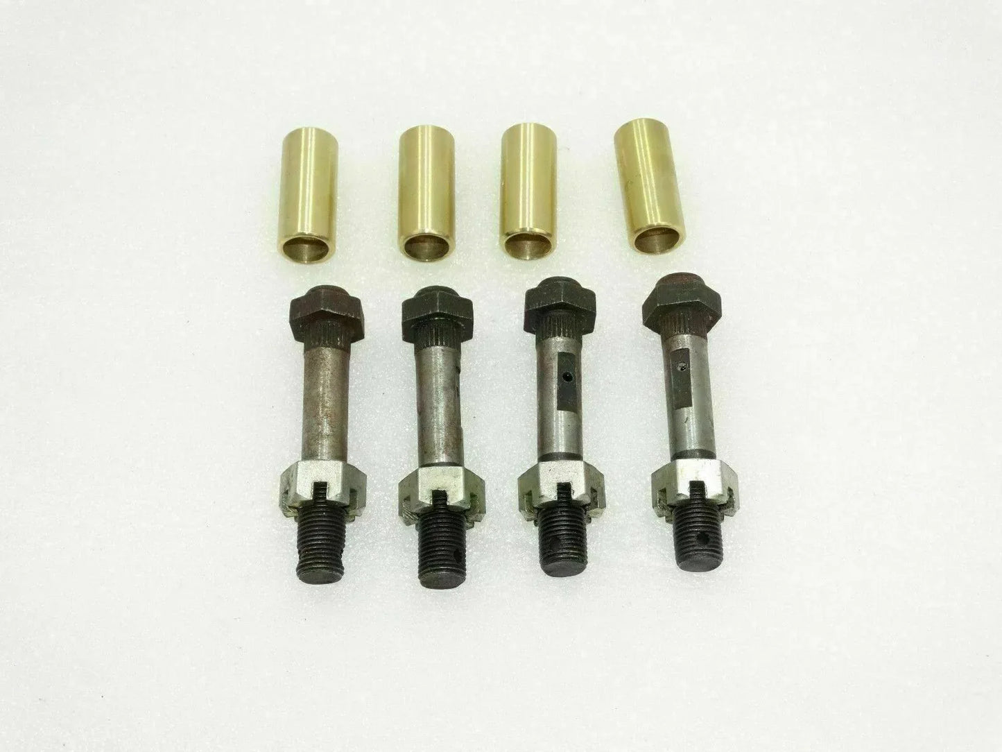 Leaf spring pivot eye bolts with bushings, four-piece set