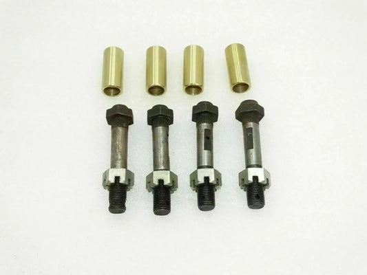 Leaf spring pivot eye bolts with bushings, four-piece set