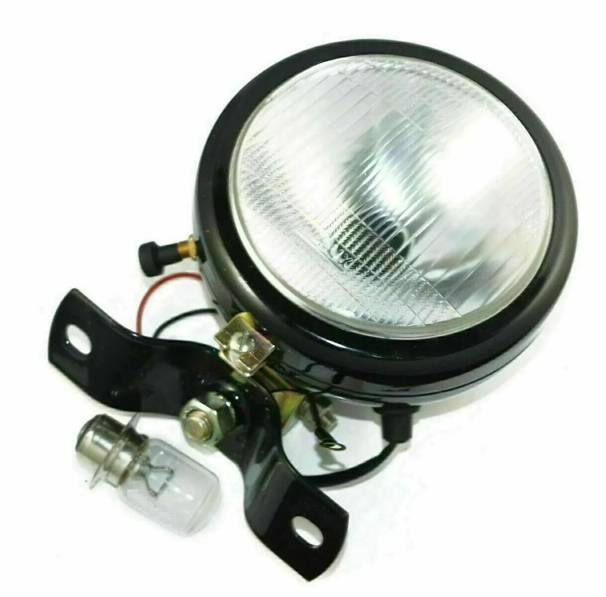 Black LED light tractor designed for enhanced visibility in agricultural settings