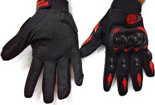 Fits Royal Enfield "RAMBLER V2 GLOVES" RED & BLACK - StellerGear