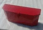 Lockable Steel Tool Box in Red for Secure Storage of Tools and Accessories