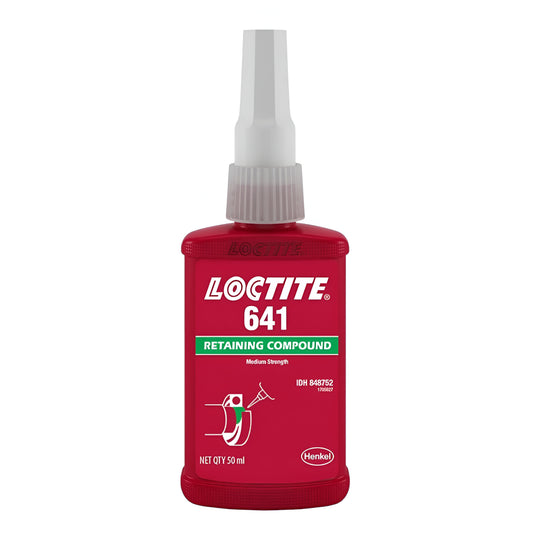 Loctite 641 thread sealant bottle, 50ml, designed for medium strength bonding and sealing applications