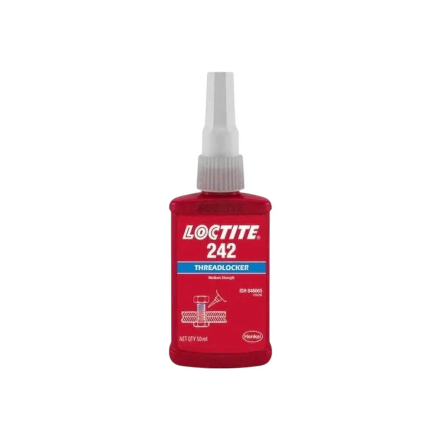 50ml Loctite 242 medium strength threadlocker adhesive for securing threaded fasteners