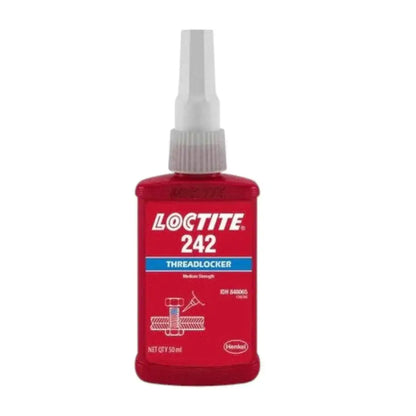 Loctite 242 medium strength threadlocker adhesive, 50ml bottle, ideal for securing threaded fasteners