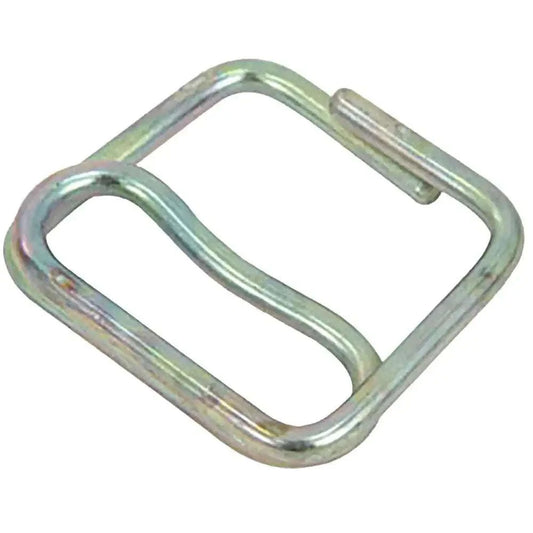 Metal ball-link retaining clip with U-shaped frame and rectangular opening