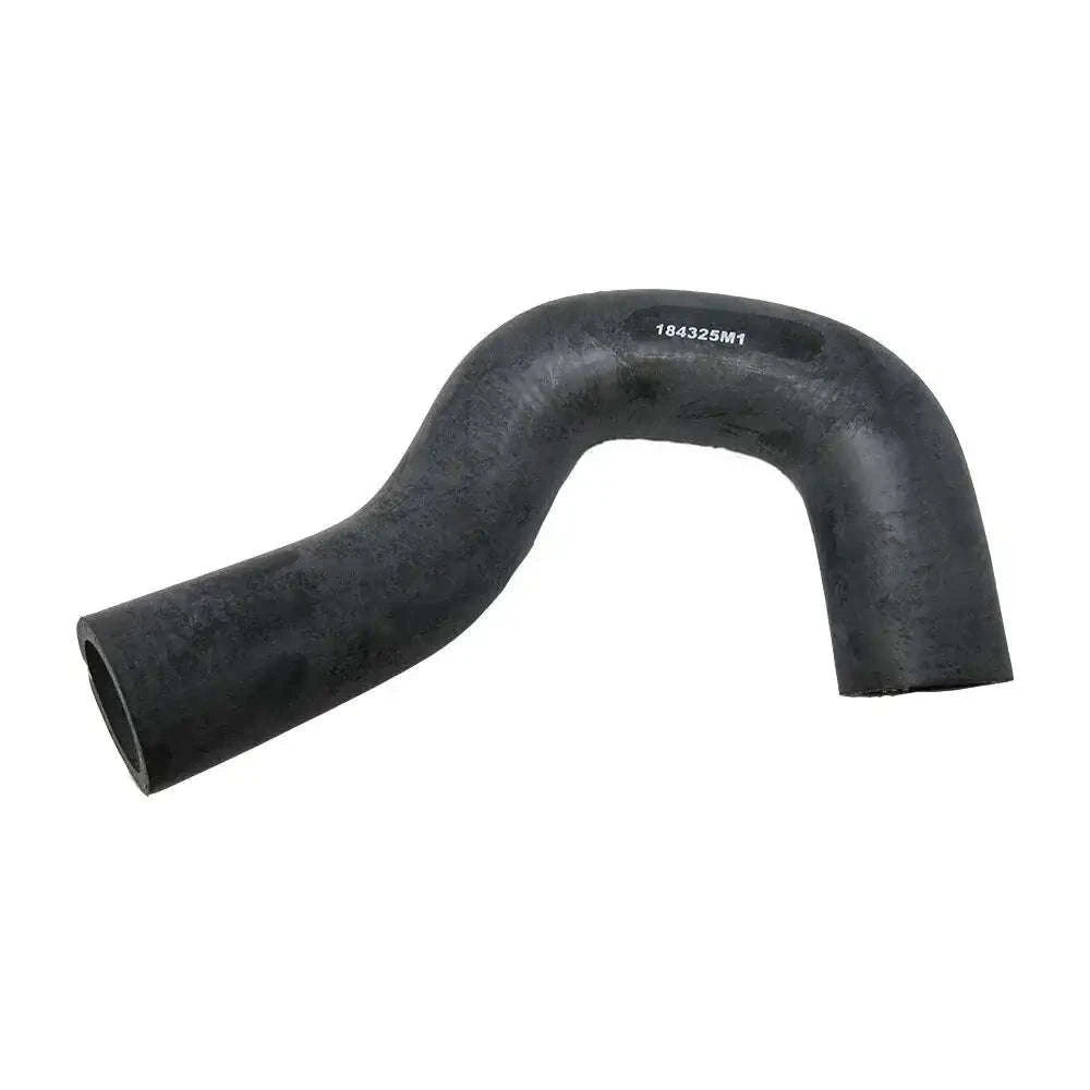 Black rubber radiator hose, curved elbow with angled end