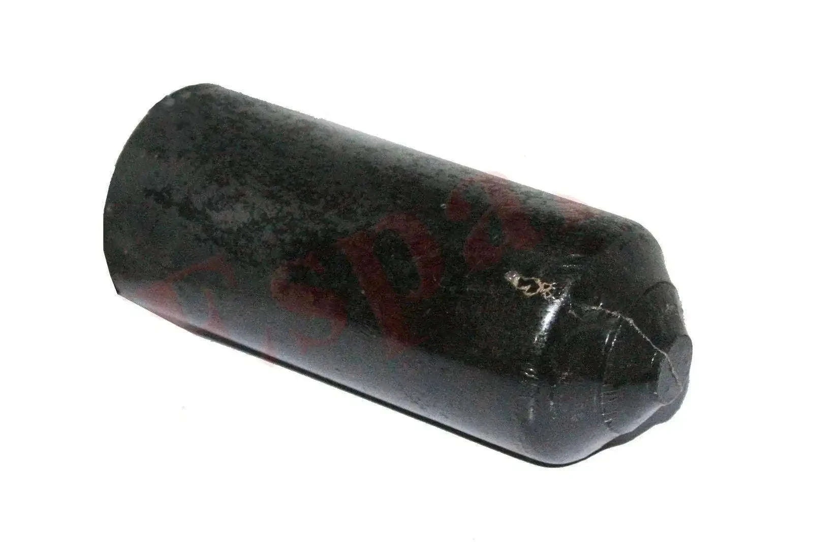 Oil filter glass cylinder, dark with end cap, for tractor lubrication system