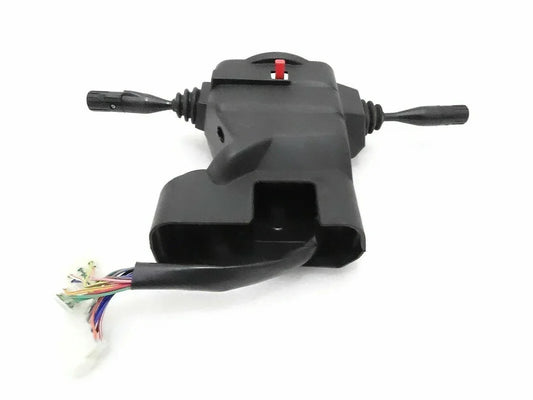 Black combination switch with wiring harness and connector plugs