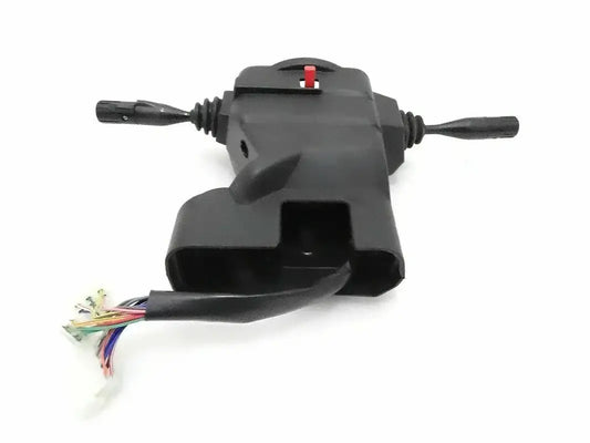 Black combination switch with wiring harness and connector plugs