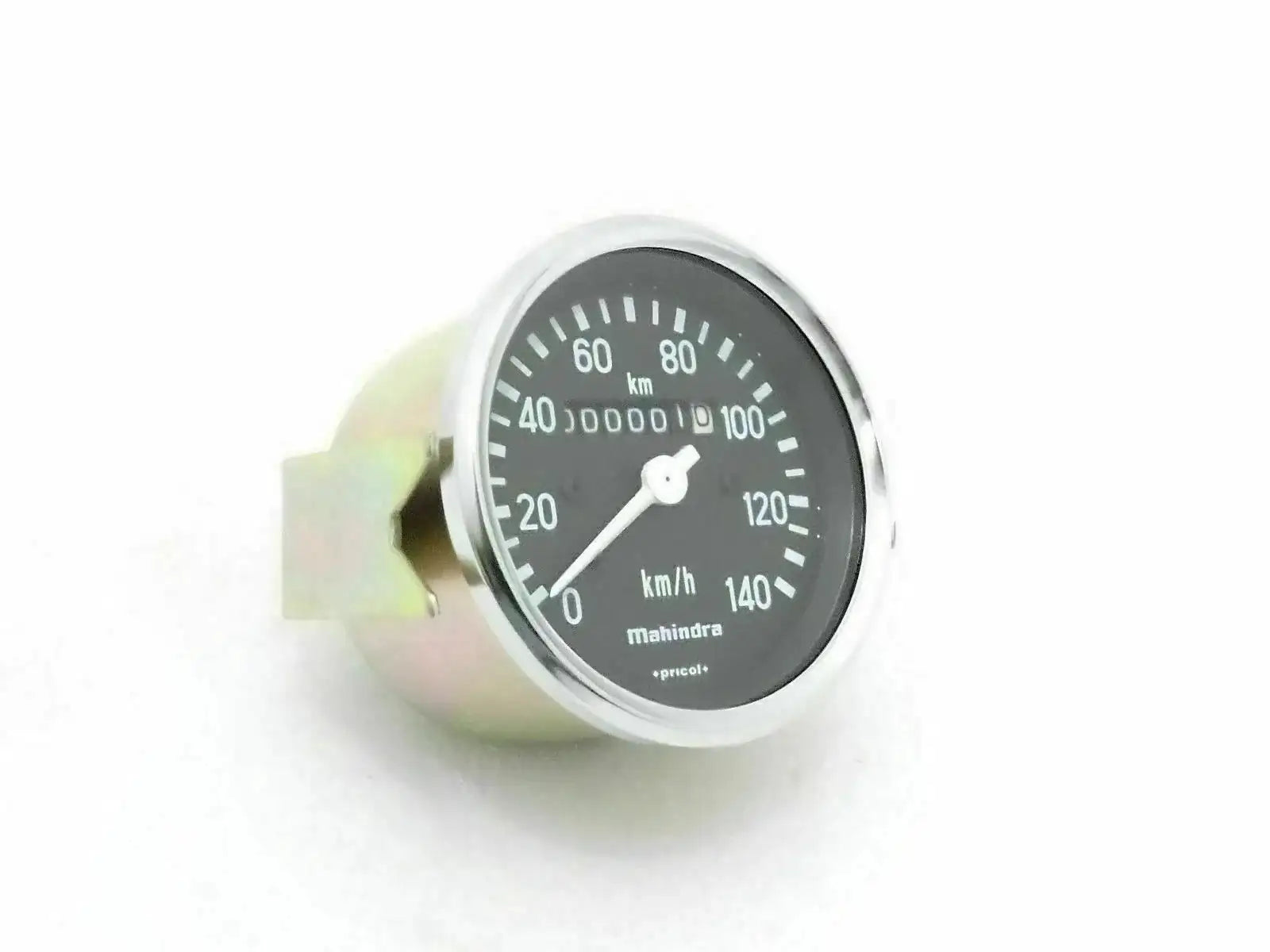 140 KPH speedometer gauge with black dial and km/h markings, round bezel