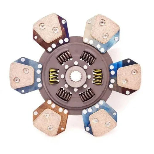 PTO clutch disc for Mahindra tractor, featuring durable friction material and robust spring design