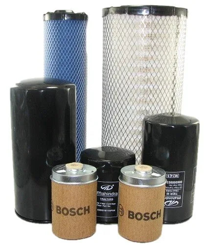 Genuine Mahindra tractor filters including oil and air filters for reliable tractor maintenance
