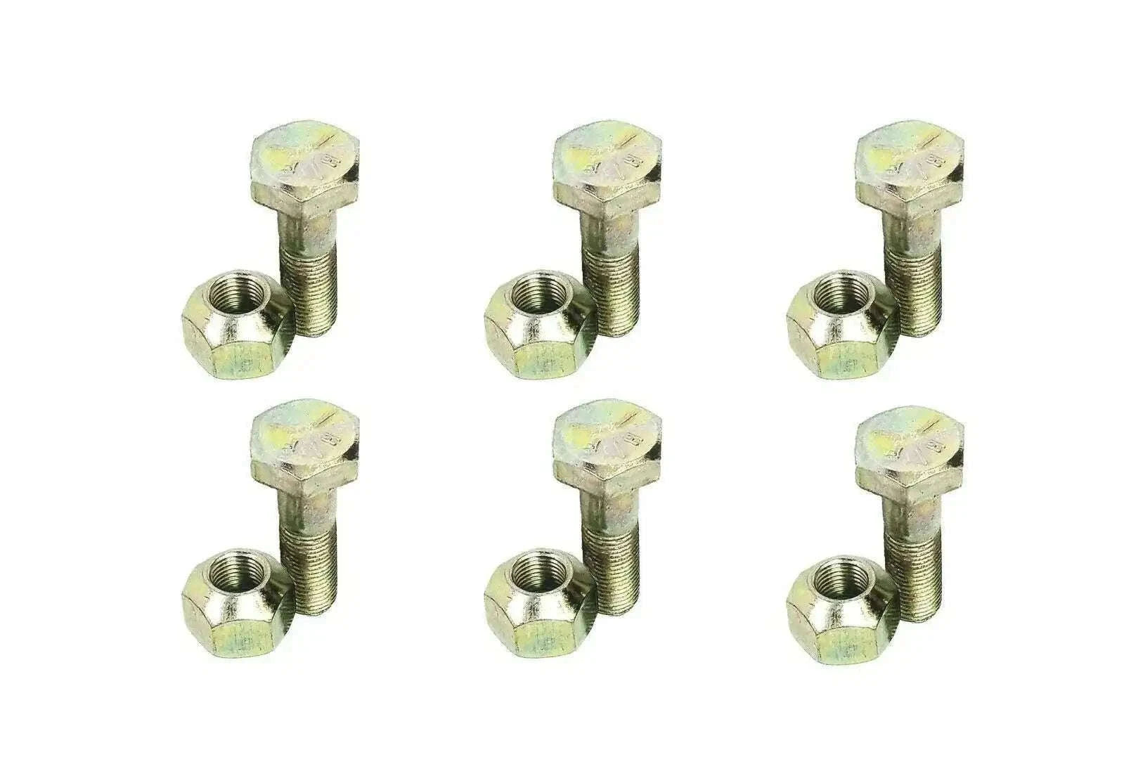 Mahindra tractor front wheel hub bolt and nut set of six