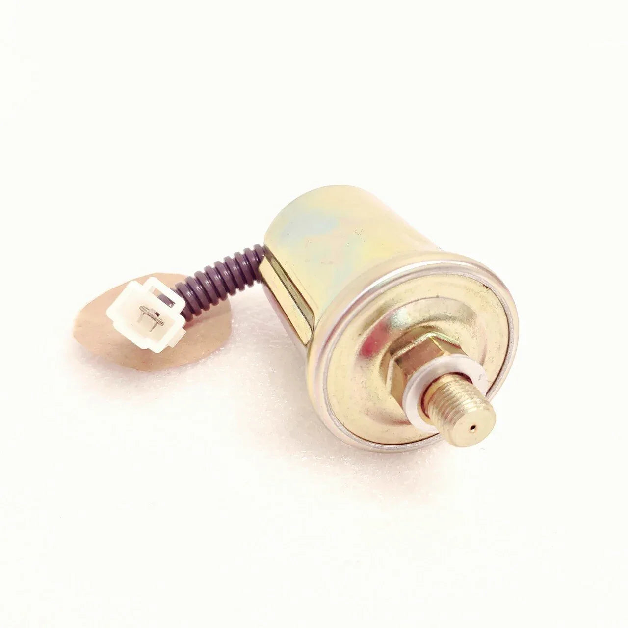 Oil pressure transducer for Mahindra tractor, compact, durable, and essential for engine performance monitoring