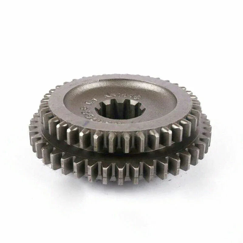 Metal tractor gear with splined hub and spur teeth