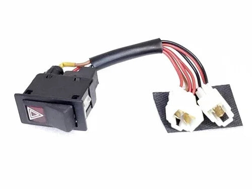 Hazard warning switch with coupler for Mahindra tractor, durable material, ideal for safety features