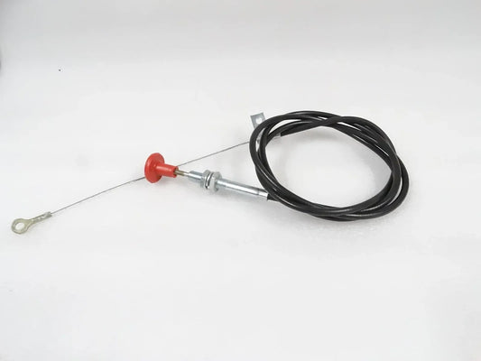 Pull to Stop Choke Cable with Female Ball End Socket for Mahindra tractor, ensuring reliable engine control