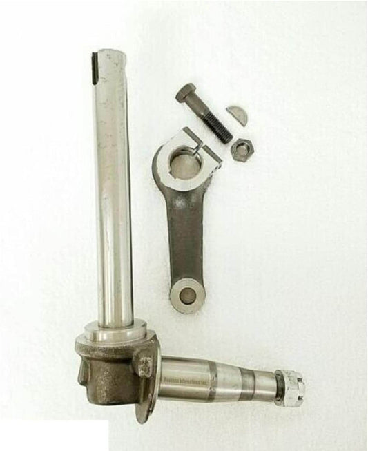 Mahindra tractor spindle repair kit with spindle, arm, bolt, and nut for tractor maintenance