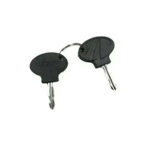 Mahindra Tractor Starter Key (Mstar) OEM with black plastic head and metal blade