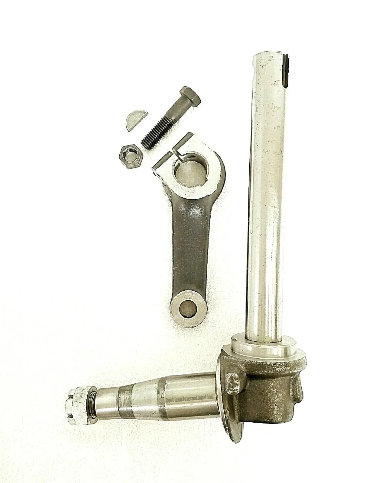 Steering knuckle spindle conversion kit for Mahindra tractor, durable steel, enhances steering performance