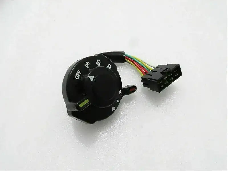 Tractor combination switch, black circular knob with multi-pin wire connector