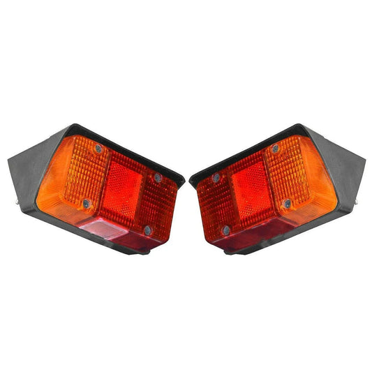 Mahindra tractor rear tail lights, durable plastic, two-piece set for enhanced visibility