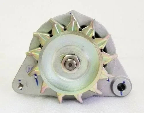 45A tractor alternator with round pulley and cooling fan, metal housing