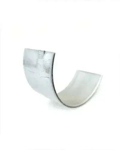 Metal main bearing bottom half ring, curved U shape with dark inner edge